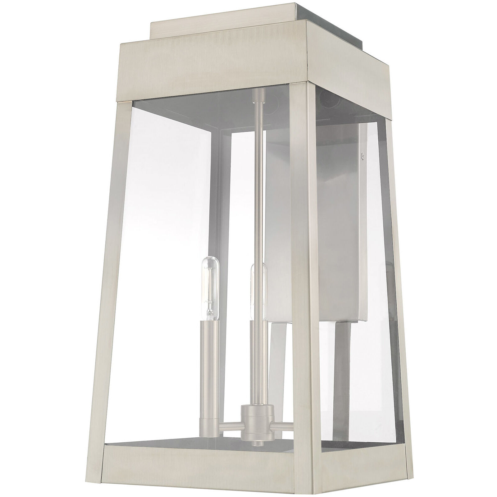 Oslo 3 Light 20 inch Brushed Nickel Outdoor Wall Lantern