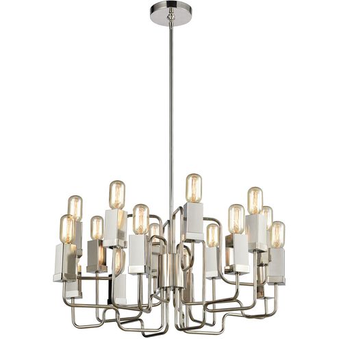 Symposium 16 Light 26.5 inch Polished Nickel Chandelier Ceiling Light
