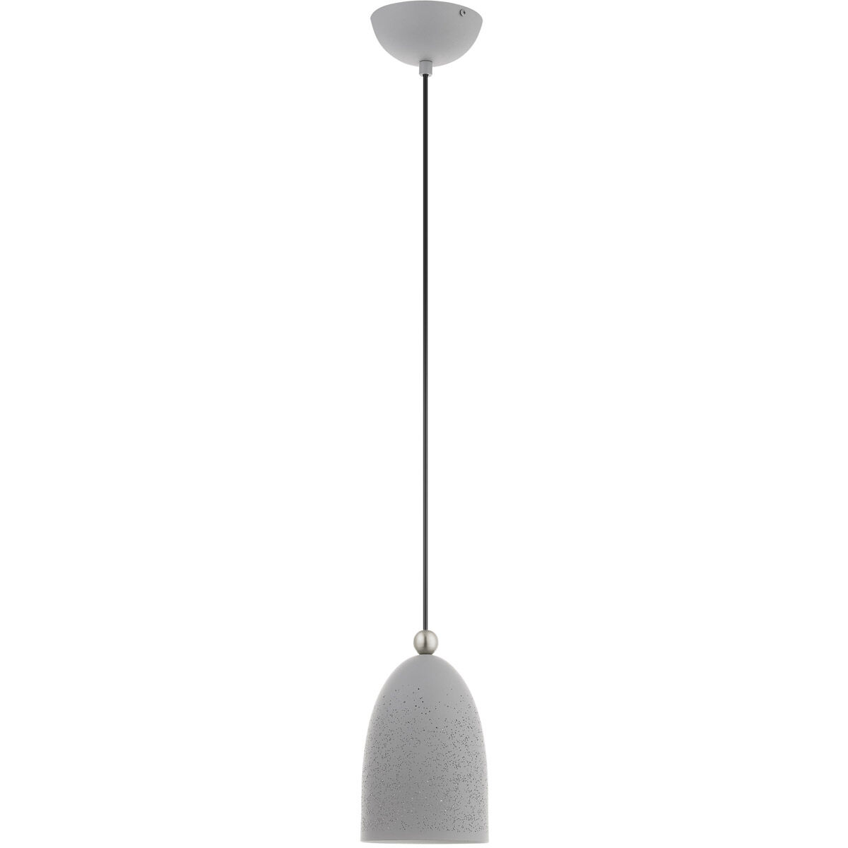 Arlington 1 Light 6 inch Nordic Gray with Brushed Nickel Accents Pendant Ceiling Light