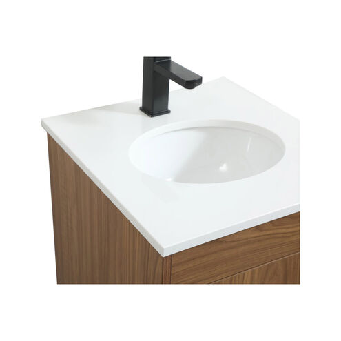 Eugene 19 X 18 X 33.5 inch Walnut Brown Vanity Sink Set