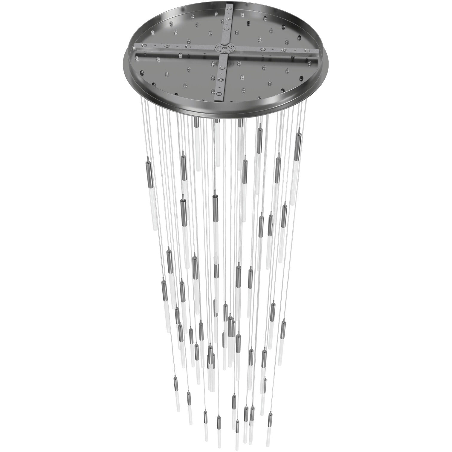 Main St. LED 37 inch Polished Nickel Pendant Ceiling Light in Frosted