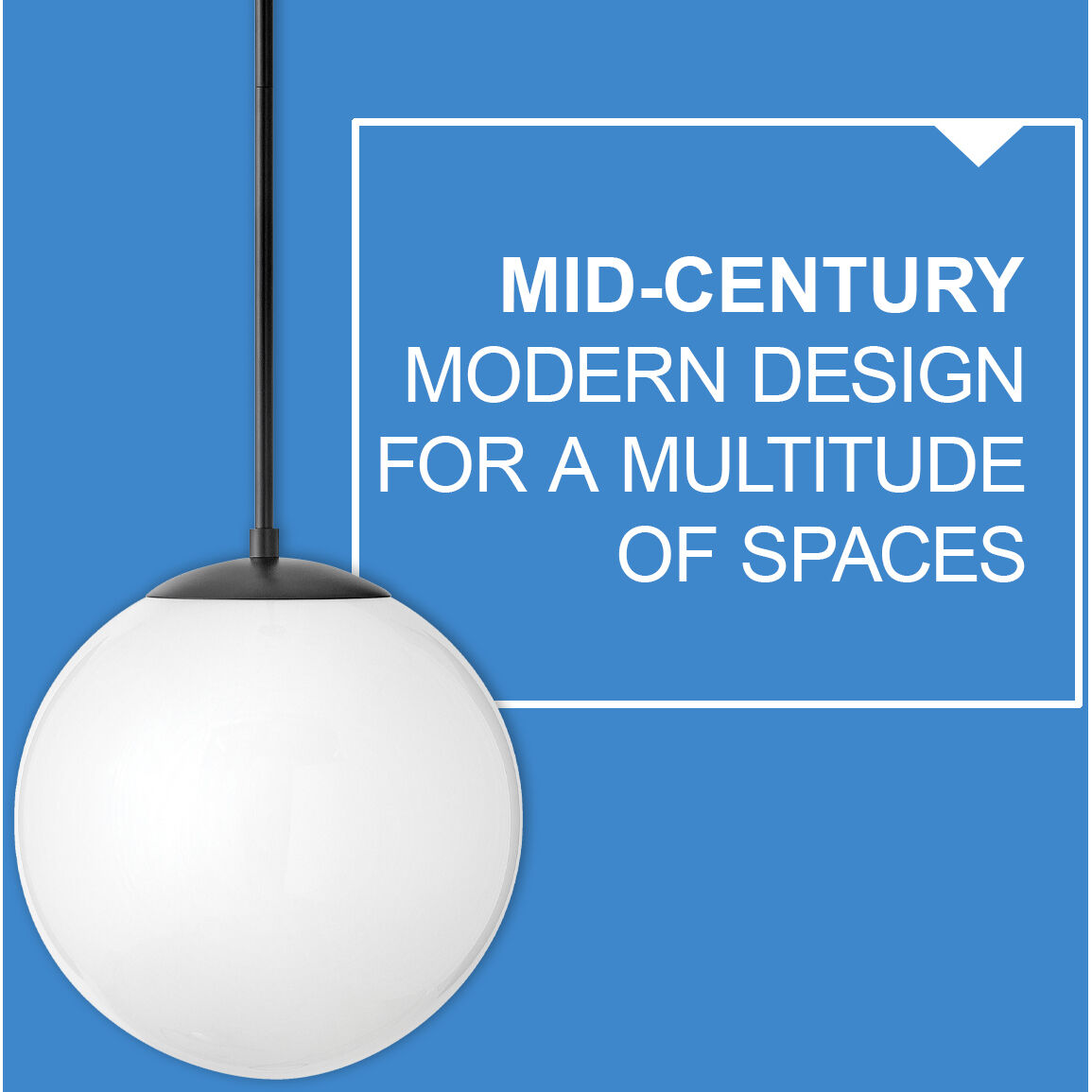 Warby 1 Light 13.5 inch Black Indoor Chandelier Ceiling Light in White