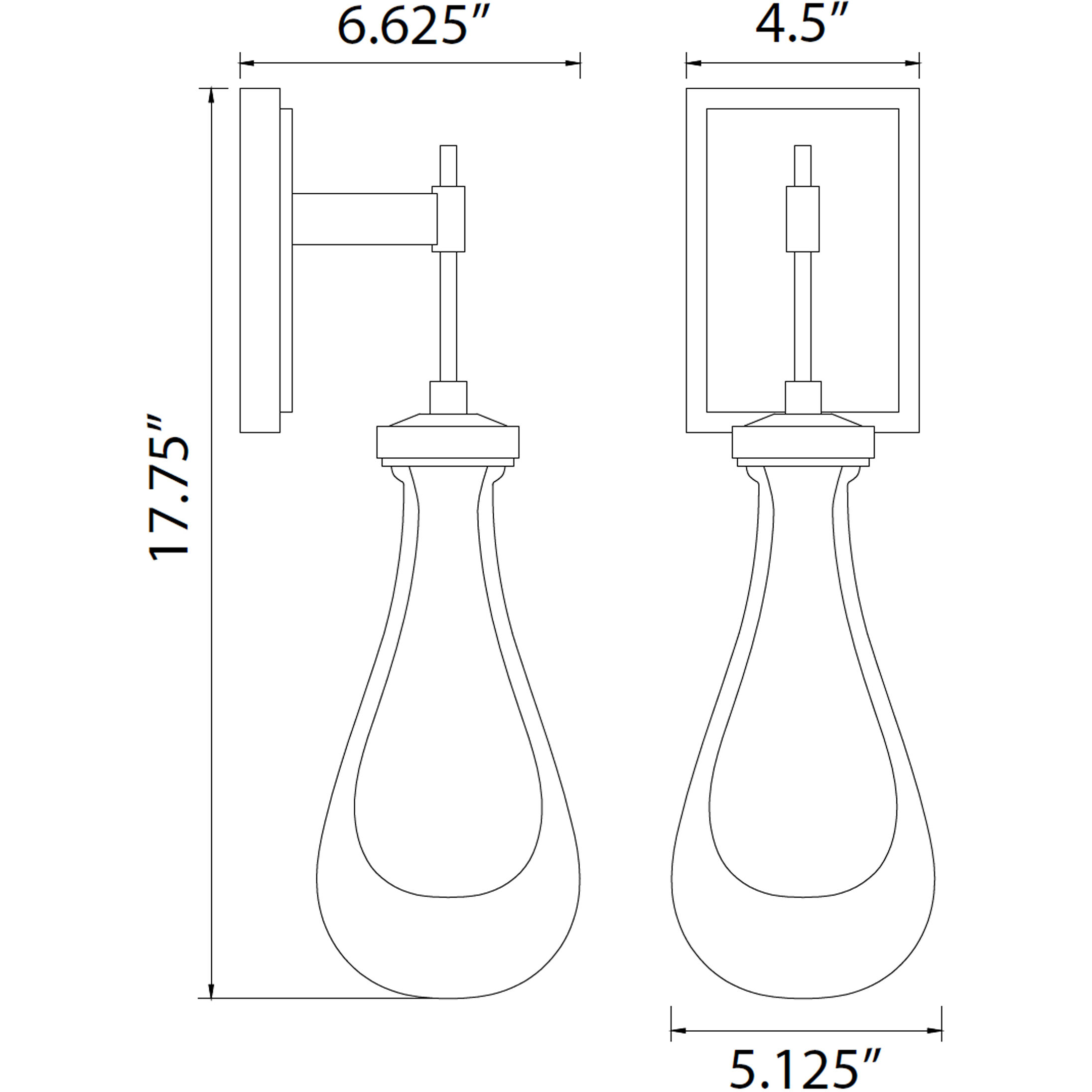 Vaso 1 Light 4.5 inch Satin Brushed Black Wall Sconce Wall Light