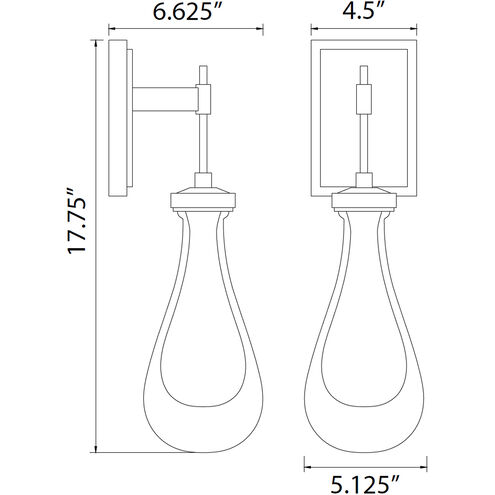 Vaso 1 Light 4.5 inch Satin Brushed Black Wall Sconce Wall Light
