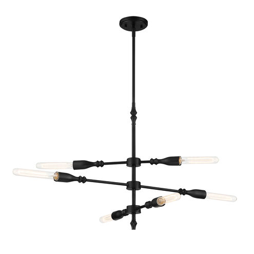 Louise 6 Light 29 inch Matte Black Island Light Ceiling Light