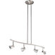 Kendal Lighting Sorella Satin Nickel 50.00 watt 4 Light Fixed Rail Fixture HPF5000-4L-SN - Open Box