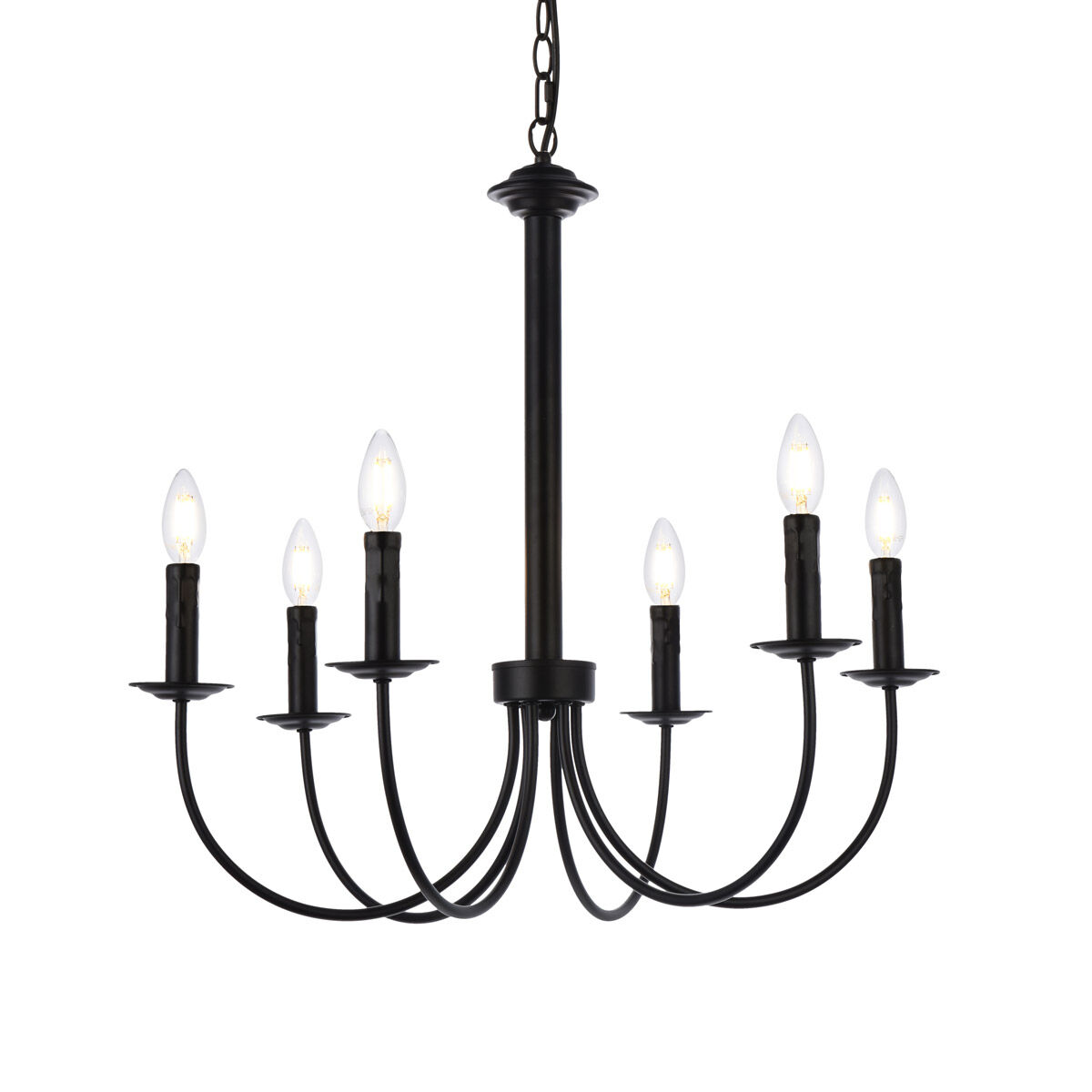 Brielle 6 Light 26 inch Black Pendant Ceiling Light