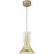 Floe LED 8 inch Metallic Brass Pendant Ceiling Light