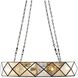 Maybelle 8 Light 37 inch Antique Brushed Brass / Silver Mercury Glass Chandelier Ceiling Light