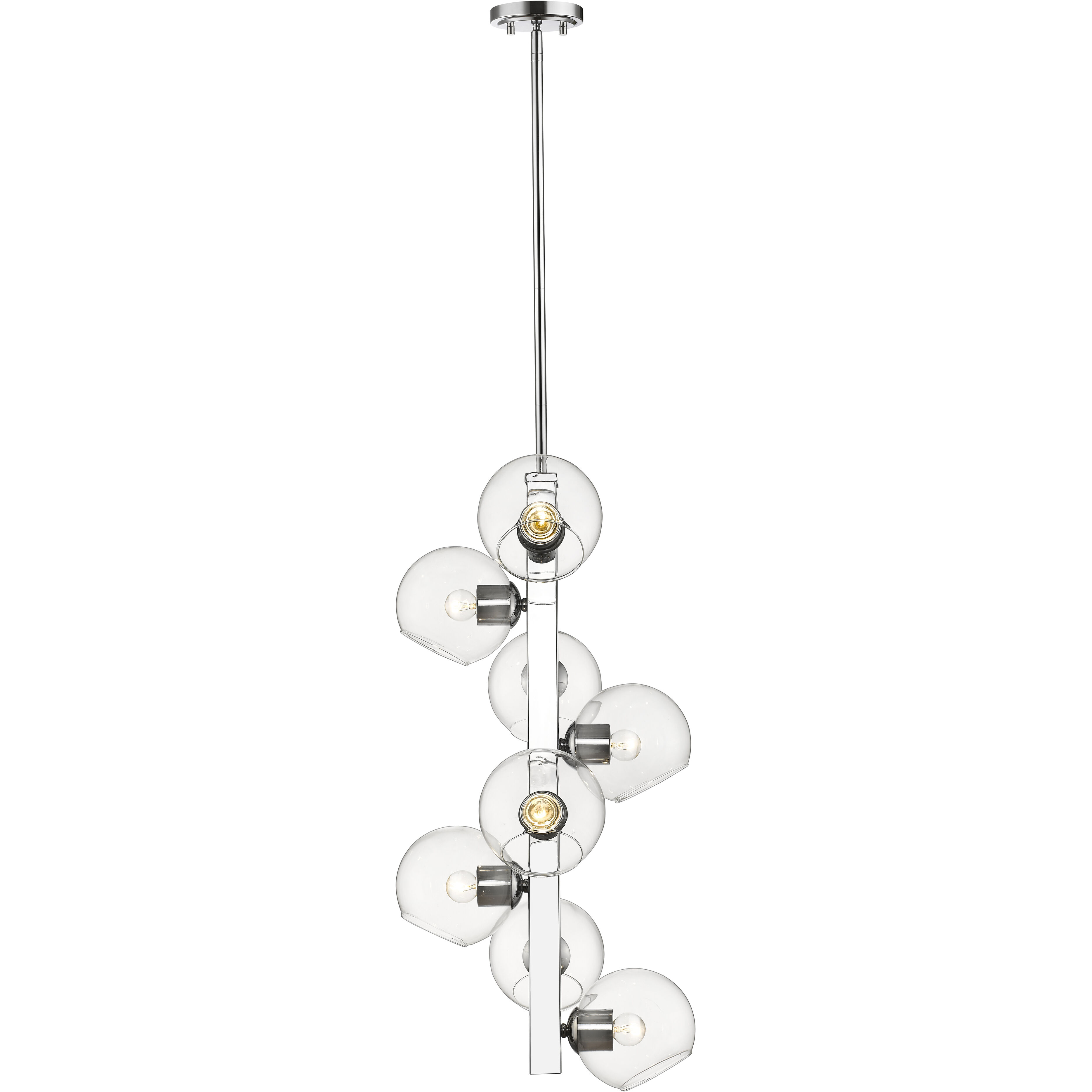 Marquee 8 Light 14 inch Chrome Chandelier Ceiling Light