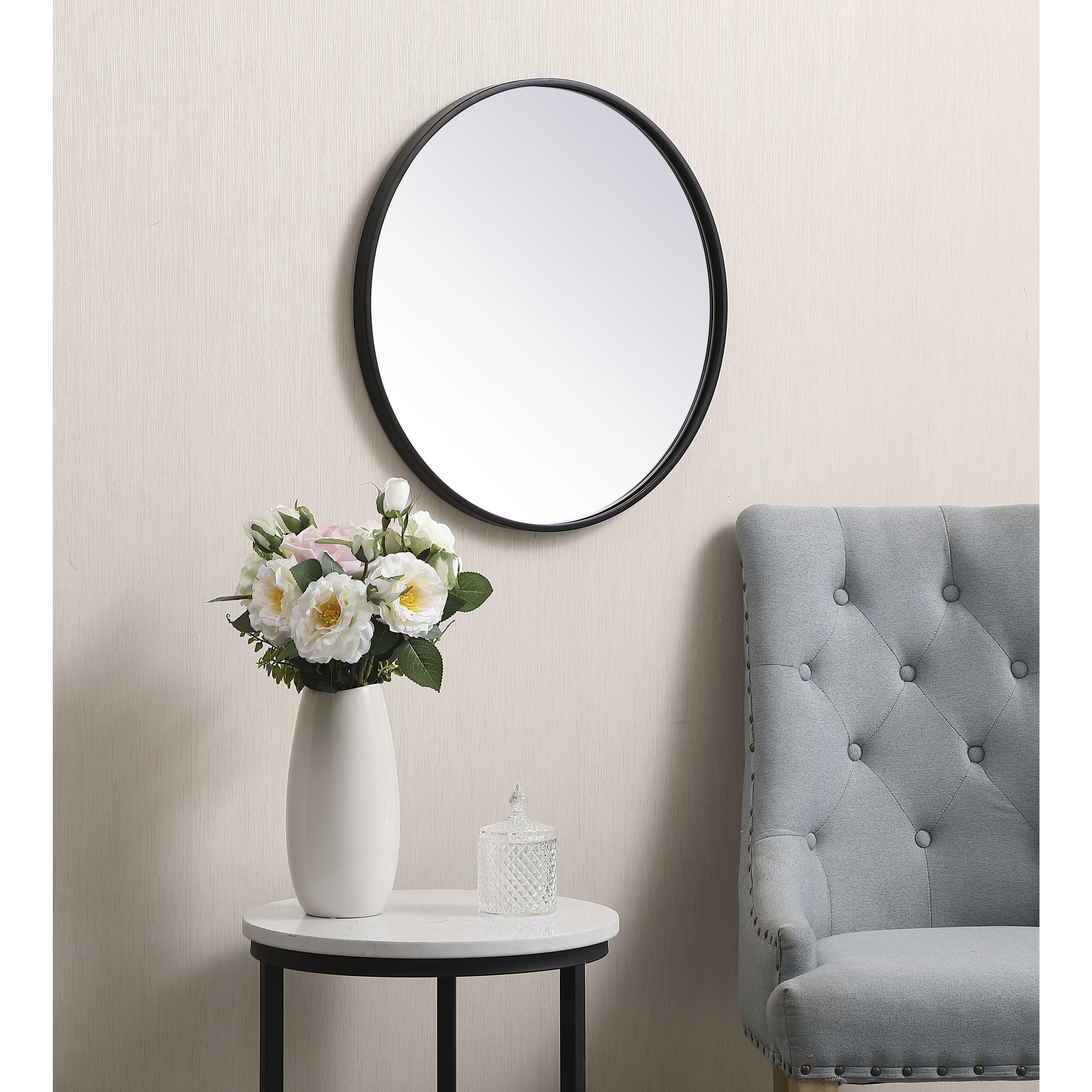 Eternity 21 X 21 inch Black Wall Mirror