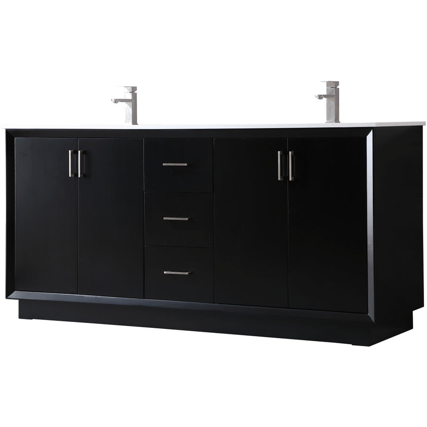 Hayes 72 X 22 X 35 inch Black Vanity Sink Set