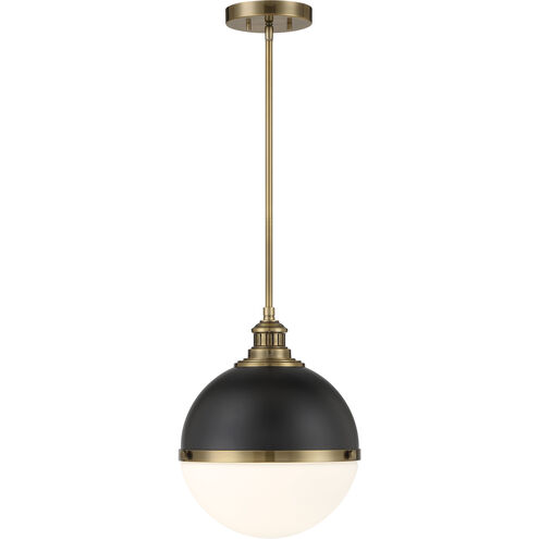 Vorey 1 Light 13 inch Coal And Oxidized Aged Brass Pendant Ceiling Light, Outdoor