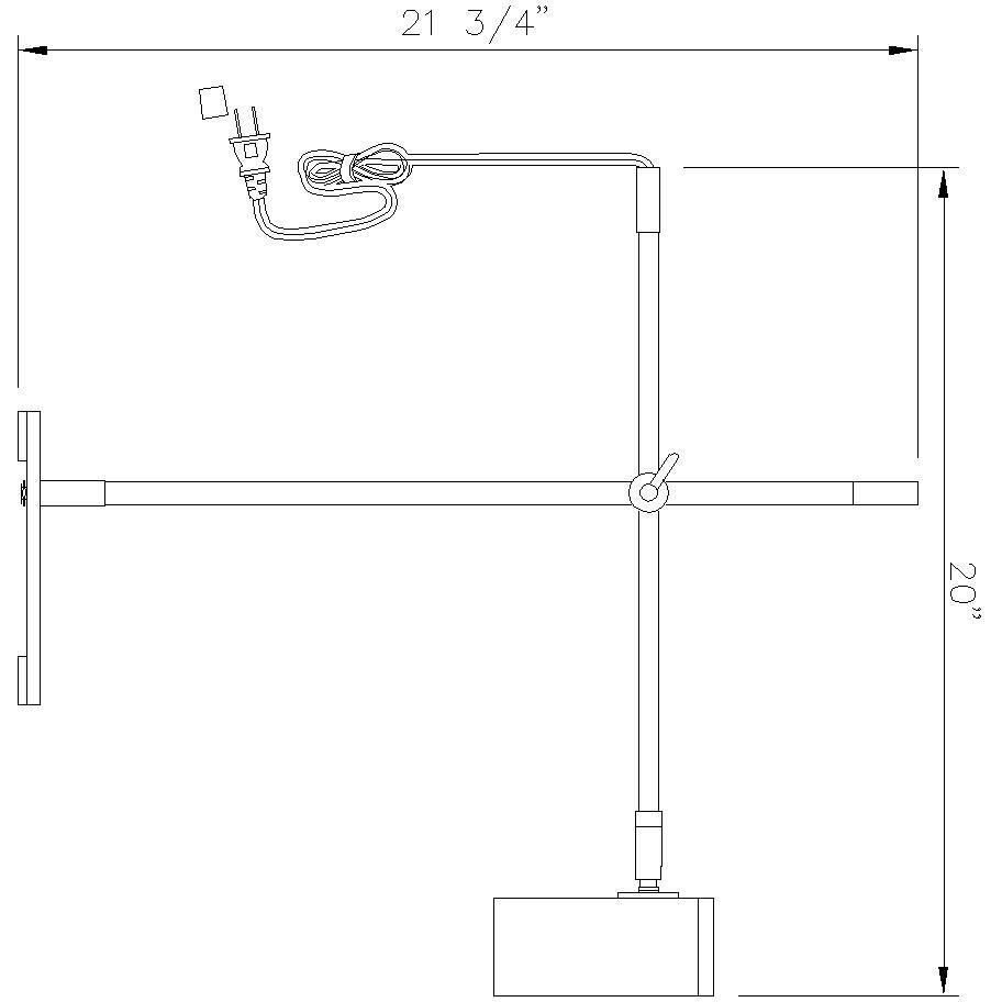 Calumet 21.75 inch 35.00 watt Matte Black and Polished Nickel Table Lamp Portable Light