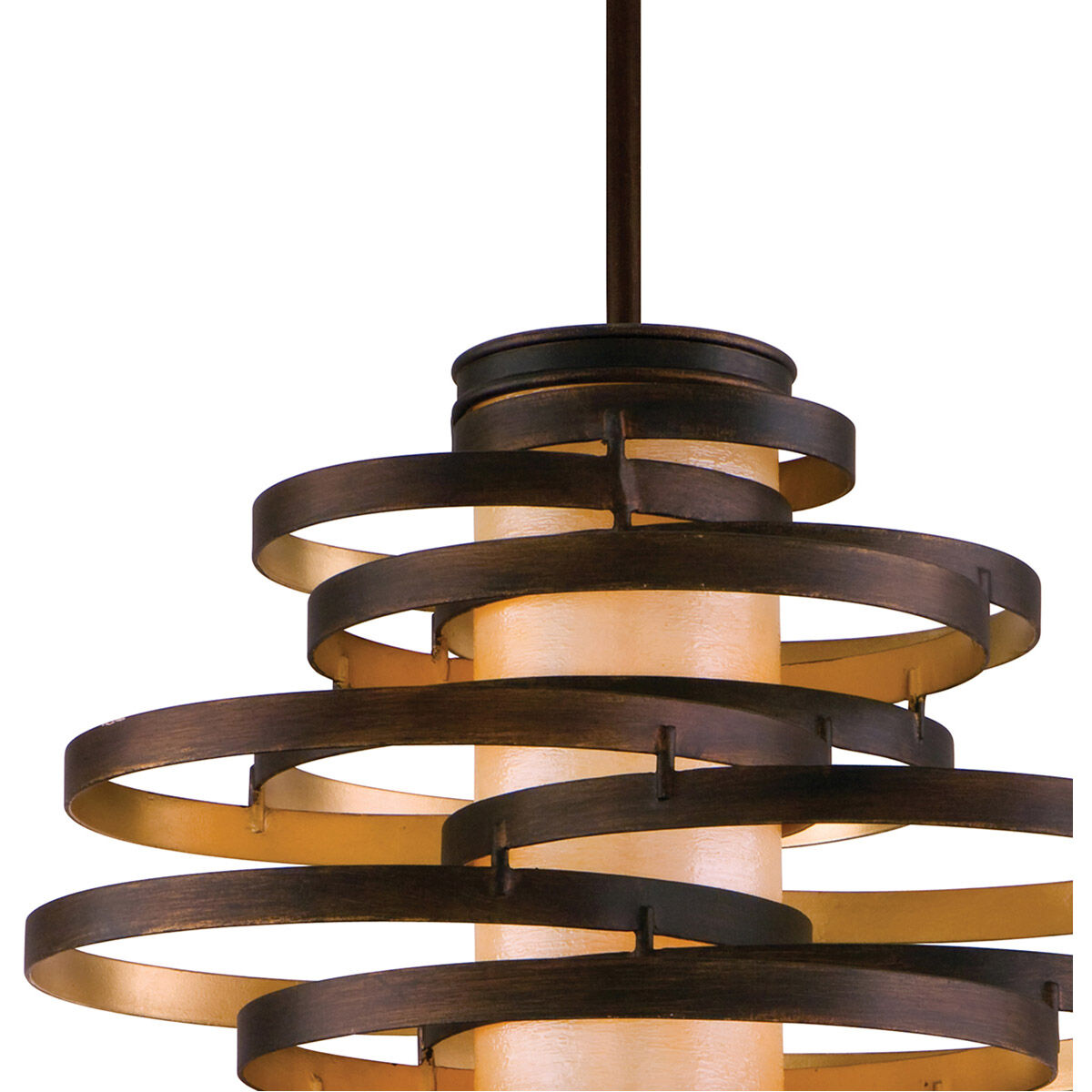 Vertigo 3 Light 23 inch Bronze / Gold Leaf Pendant Ceiling Light