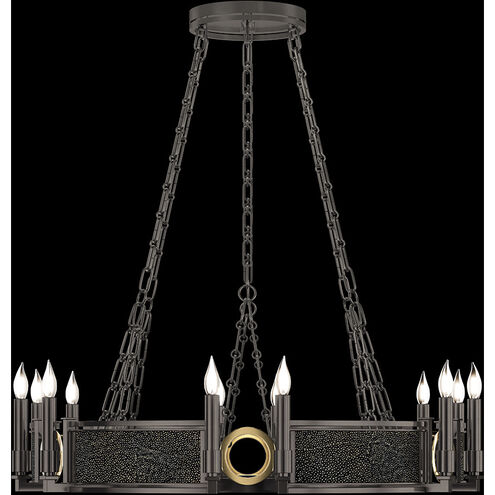 Mirage 12 Light 35.75 inch Black Chandelier Ceiling Light