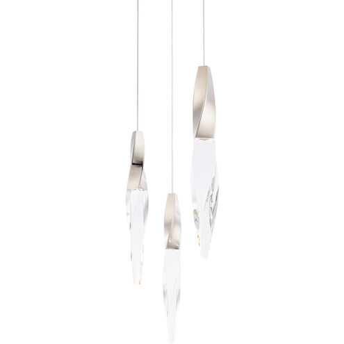 Kindjal LED 11.75 inch Polished Nickel Multi-Light Pendant Ceiling Light, Beyond