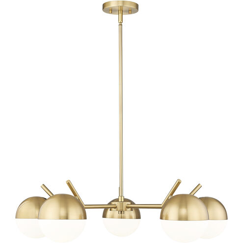 Realm Sphere 5 Light 32 inch Modern Gold Chandelier Ceiling Light