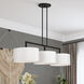 Meridian 3 Light 14 inch Black Extra Large Linear Chandelier Ceiling Light, Extra Large