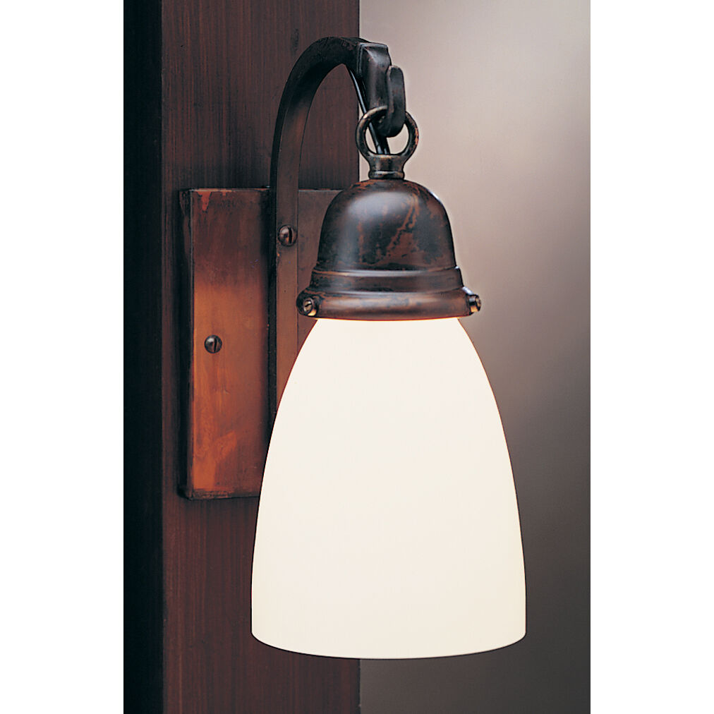 Simplicity 1 Light 4 inch Antique Brass Wall Mount Wall Light, Glass Sold Separately