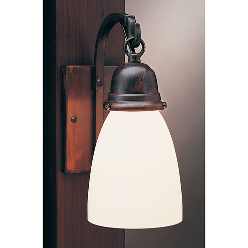 Simplicity 1 Light 4 inch Rustic Brown Wall Mount Wall Light, Glass Sold Separately