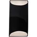 Ambiance LED 5.5 inch Gloss Black and Matte White ADA Wall Sconce Wall Light