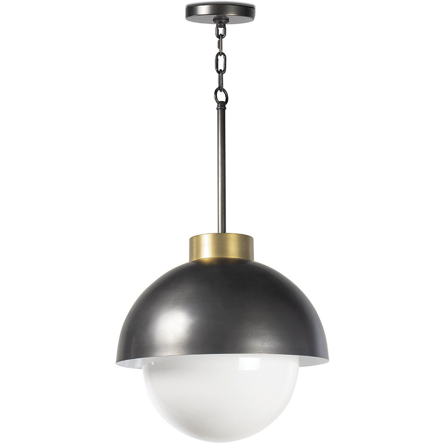 Montreux 1 Light 15.75 inch Oil Rubbed Bronze and Natural Brass Pendant Ceiling Light