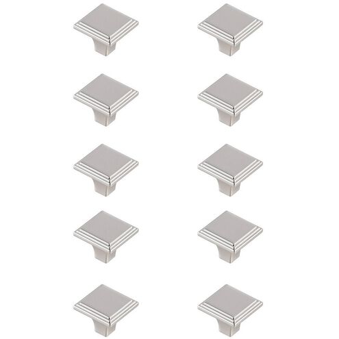 Wilow Brushed Nickel Hardware Cabinet Knob, Set of 10