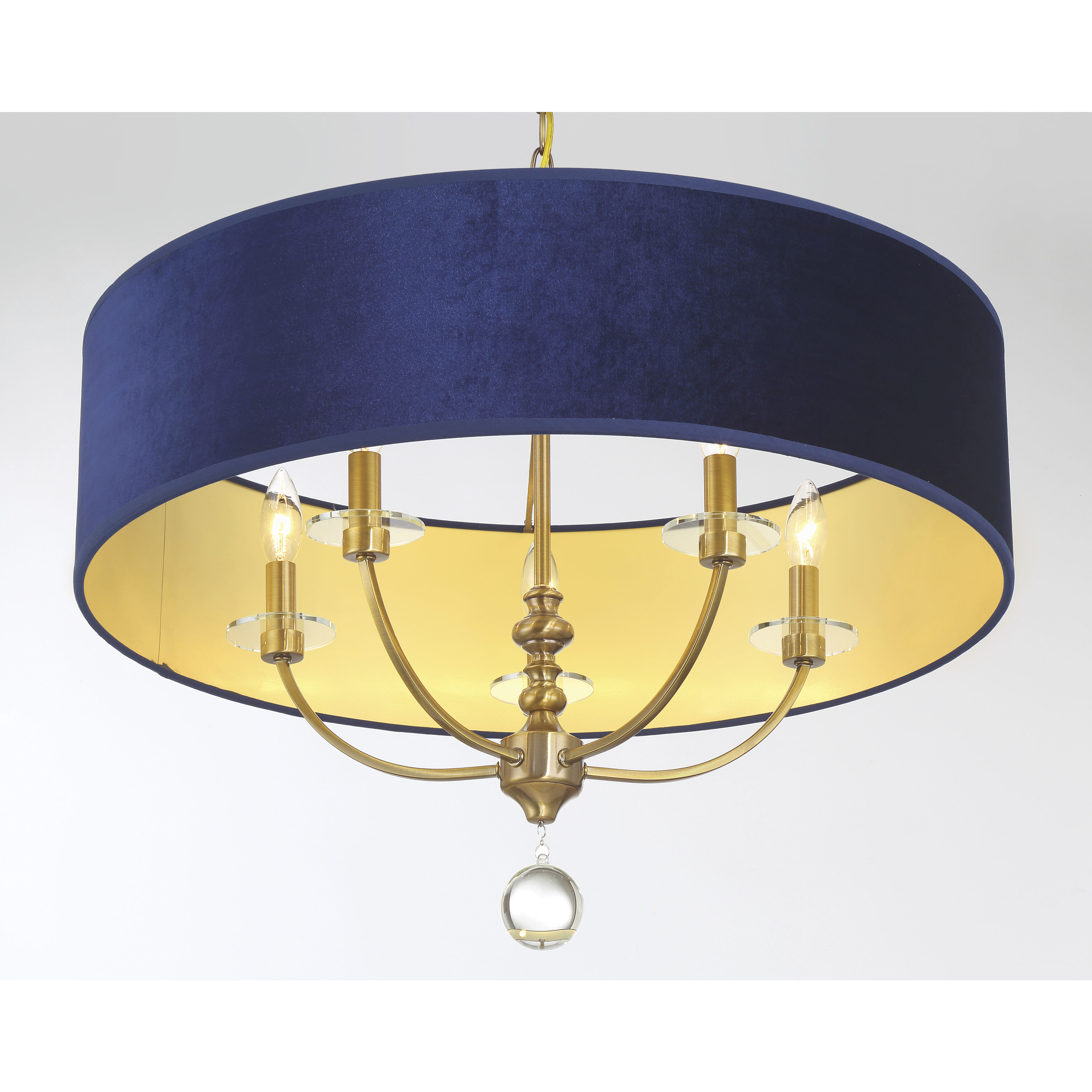 Van Noord 5 Light 26.13 inch Oxidized Aged Brass Pendant Ceiling Light