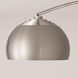 Half Dome 92 inch 14 watt Satin Nickel and White Arc Floor Lamp Portable Light in Satin Nickel Steel