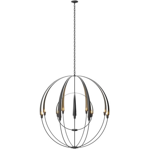 Double Cirque 12 Light 48.3 inch Black Large Scale Chandelier Ceiling Light, Large Scale