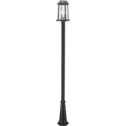 Millworks 2 Light 110.25 inch Black Outdoor Post Mounted Fixture