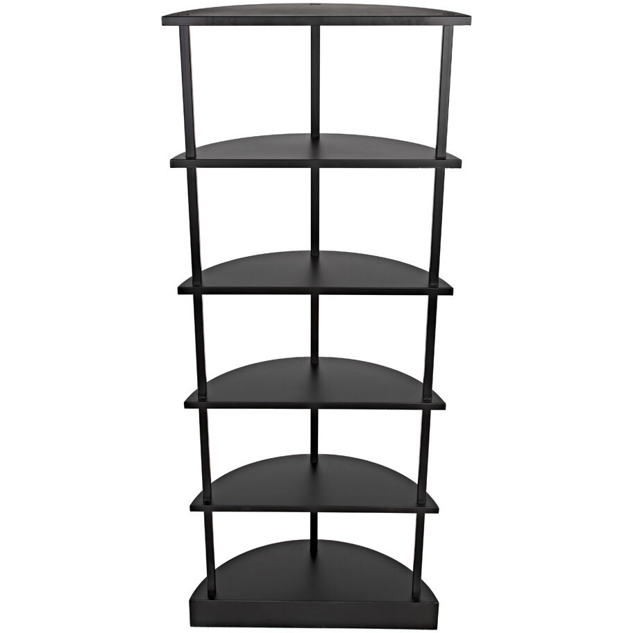 Spago Matte Black Bookcase