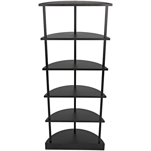 Spago Matte Black Bookcase