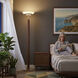 Tambo 72 inch 23 watt Dark Walnut and Weathered Brass Torchiere Floor Lamp Portable Light
