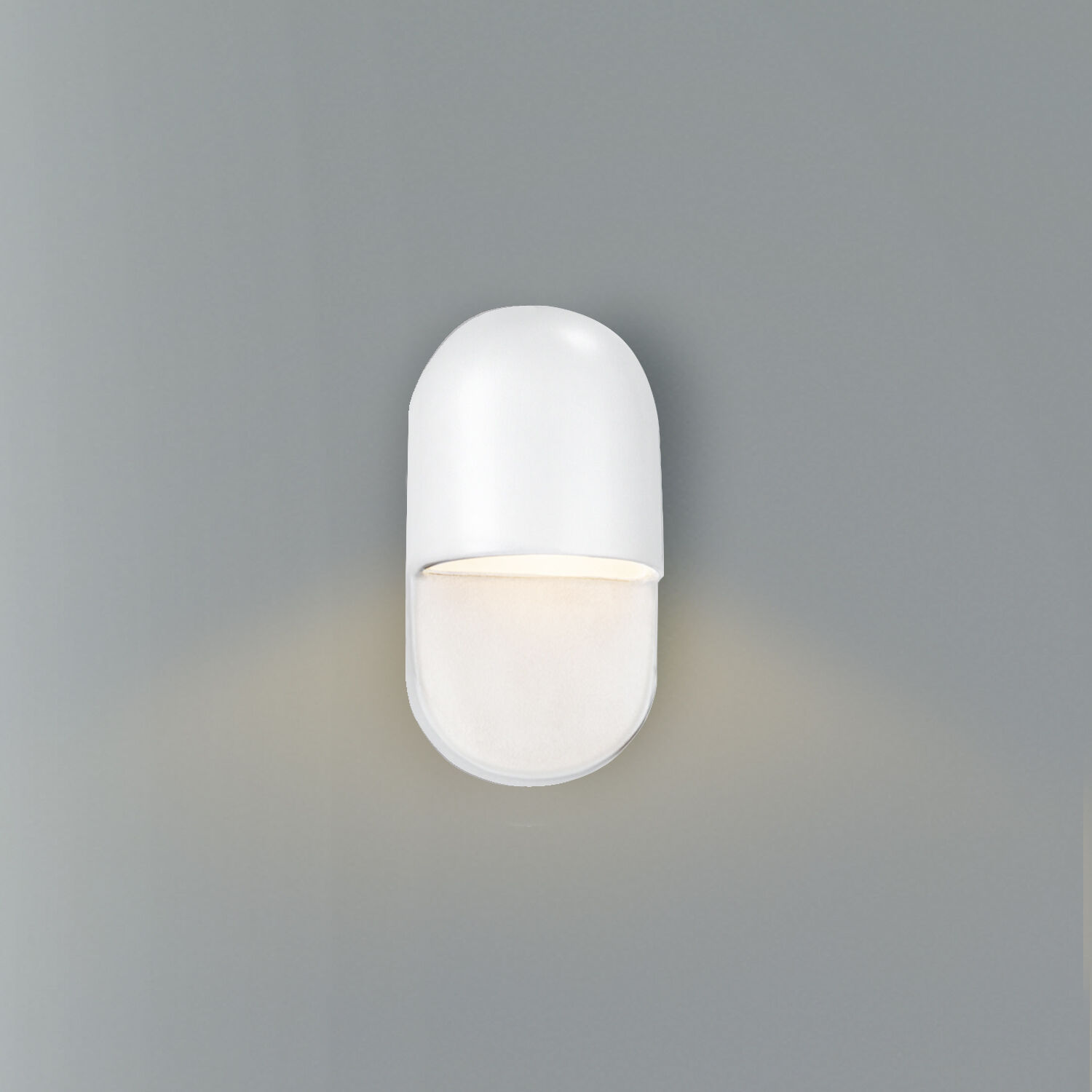 Ambiance Collection - Capsule LED 10 inch Gloss White Outdoor Wall Sconce, Form+Finish+Function