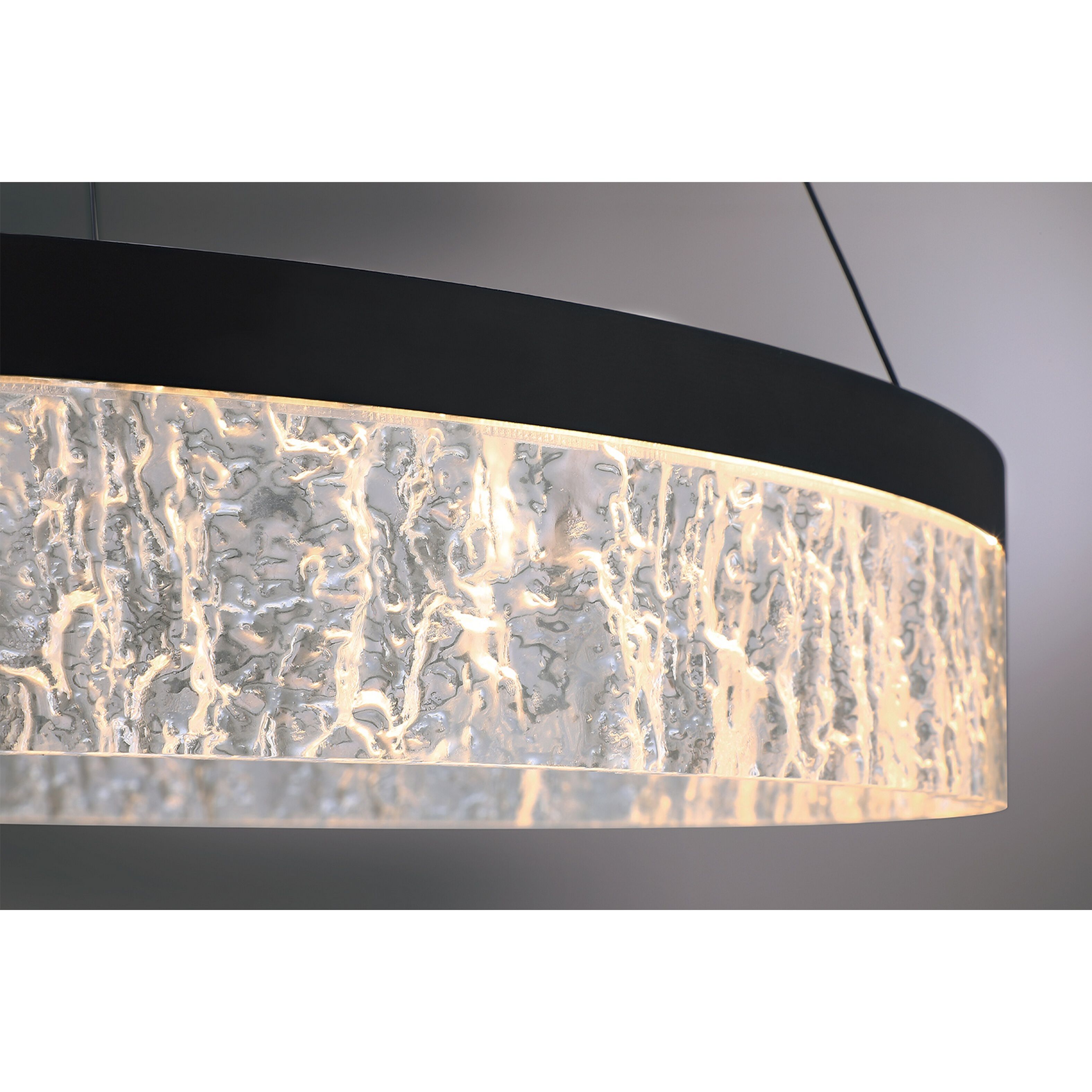Arctic Ice 1 Light 24 inch Black Pendant Ceiling Light