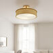 Mara 3 Light 16 inch Gold Leaf Semi-Flush Mount Ceiling Light