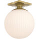 Orly 1 Light 10 inch Aged Brass Semi Flush Ceiling Light