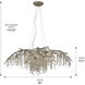 Autumn Twilight 12 Light 40 inch Mystic Gold Chandelier Ceiling Light, Large