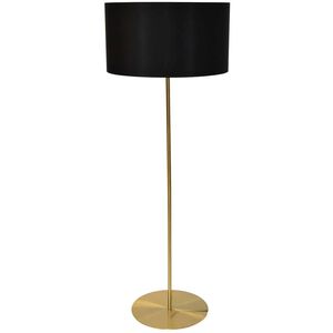 Maine 61 inch 100.00 watt Aged Brass Decorative Floor Lamp Portable Light in Black