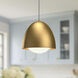 Alora Mood Kenji 1 Light 16 inch Aged Gold/Opal Matte Glass Pendant Ceiling Light