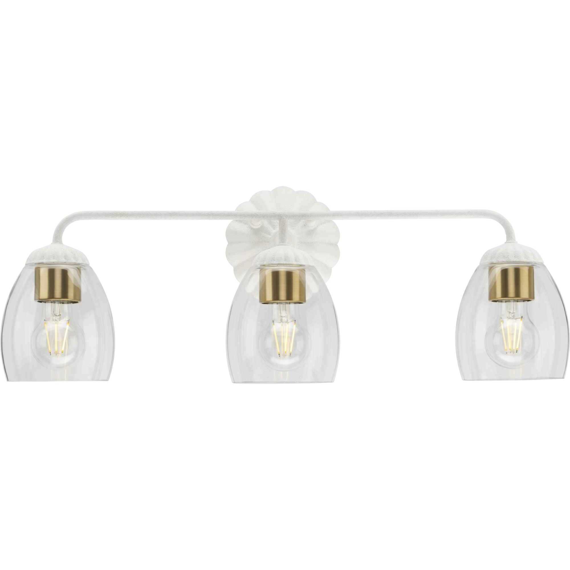 Quillan 3 Light 23.87 inch White Plaster Bathroom Vanity Light Wall Light