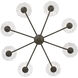 Coral Bloom 8 Light 30.5 inch Black Slate Chandelier Ceiling Light