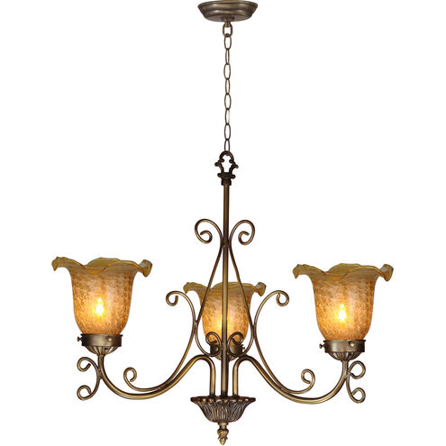 Springdale 3 Light 19 inch Antique Bronze Chandelier Ceiling Light