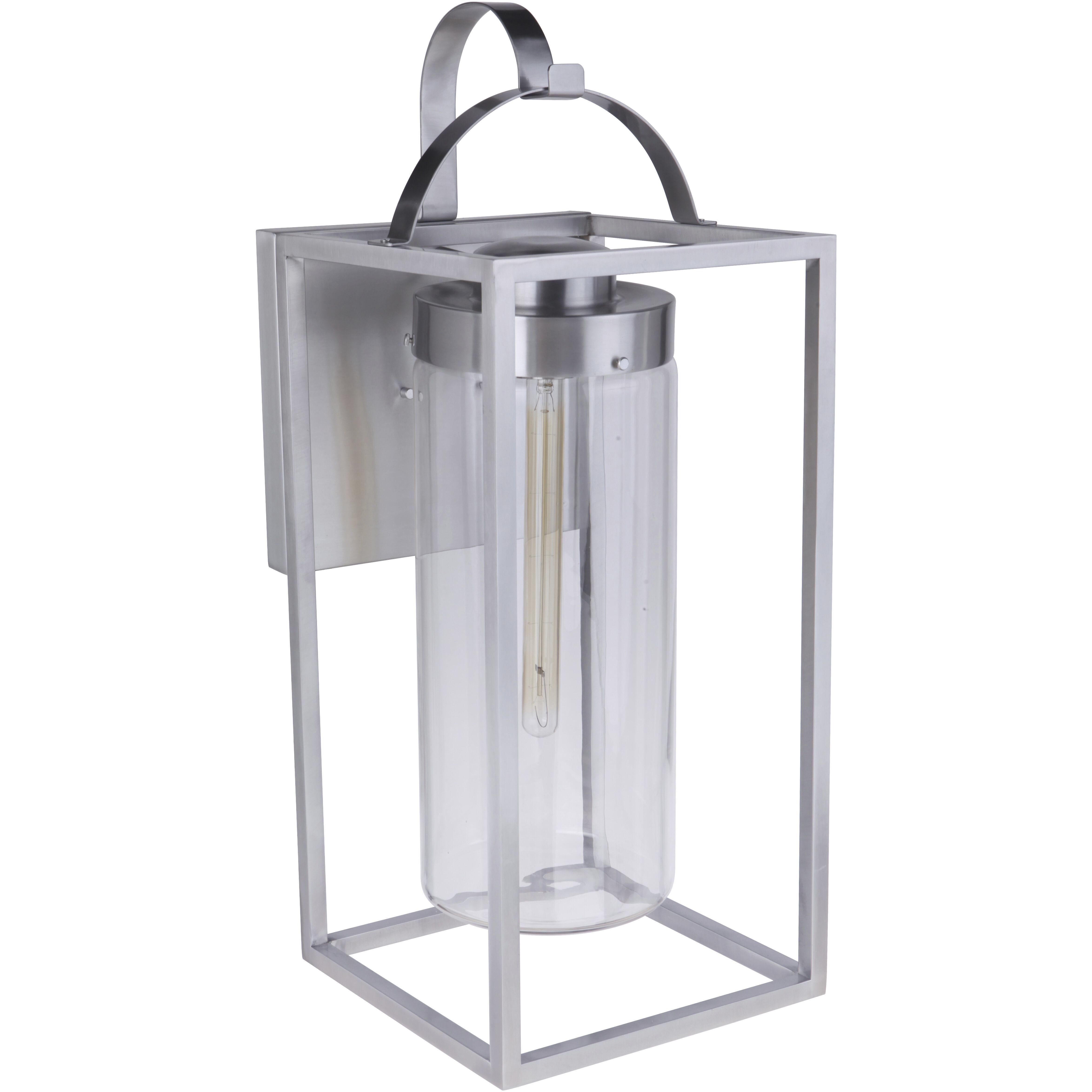 Neo 1 Light 28 inch Satin Aluminum Outdoor Wall Lantern