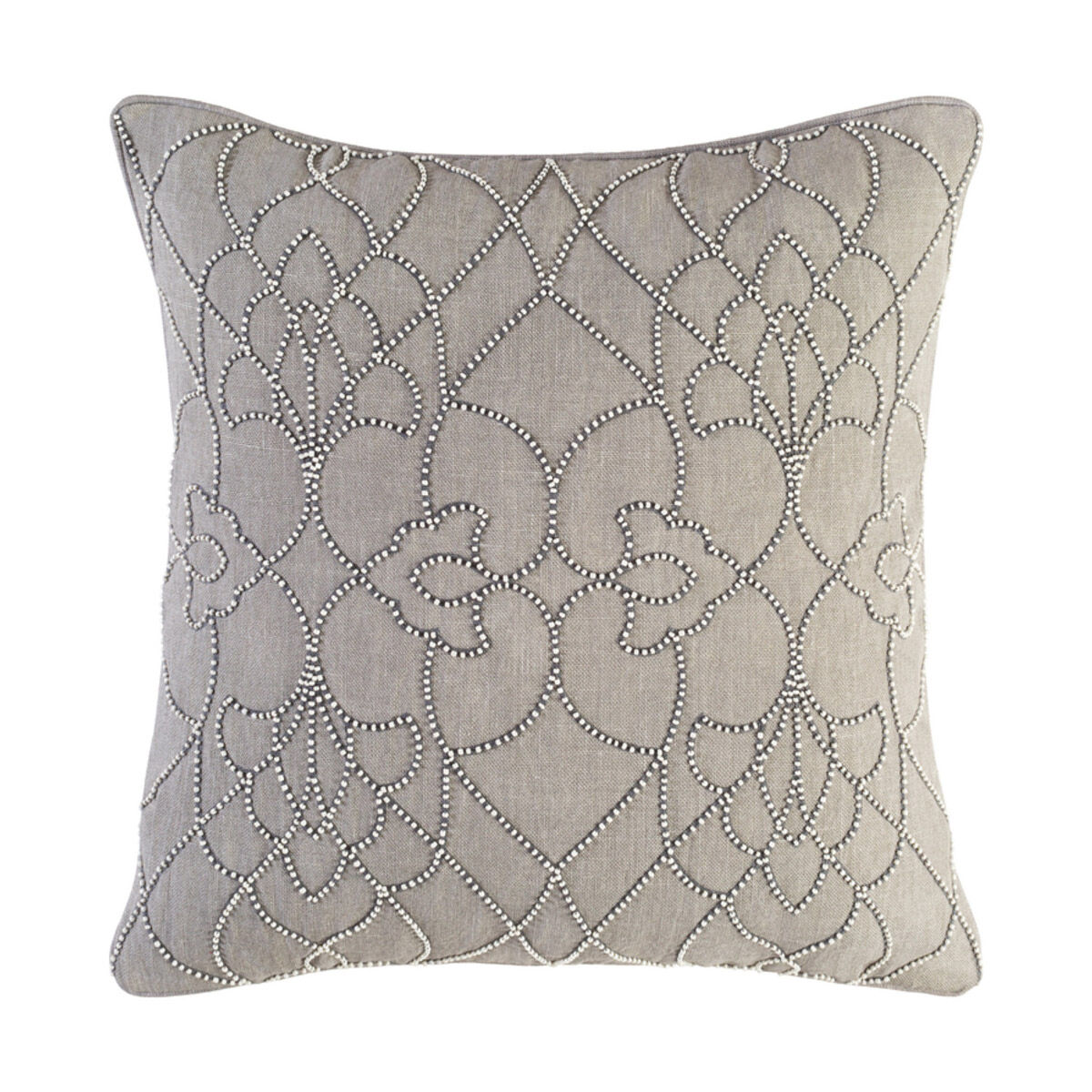 Dotted Pirouette 20 X 20 inch Medium Gray and Charcoal Throw Pillow