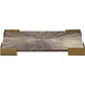 Palm Grey Straw and Antique Brass Marquetry Tray