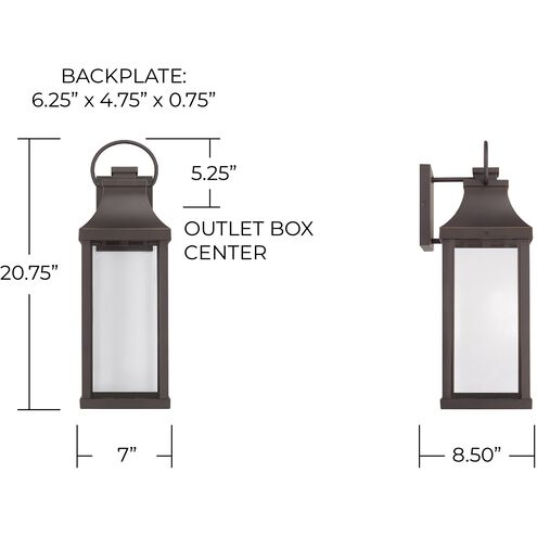 Bradford LED 21 inch Oiled Bronze Outdoor Wall Lantern