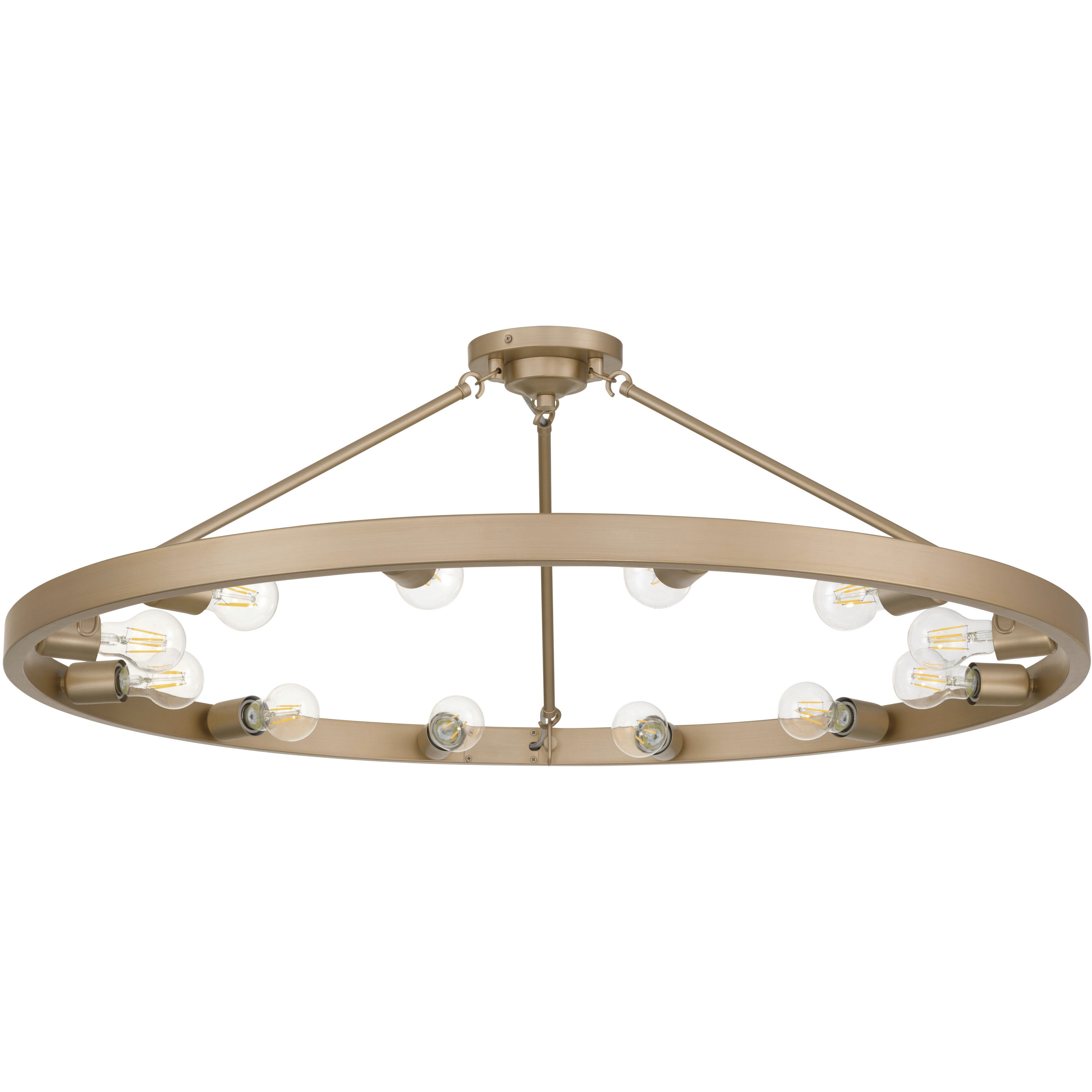 Castile 12 Light 40 inch French Gold Semi-Flush Mount Ceiling Light